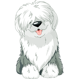 Bearded Collie Puppy Emoticon